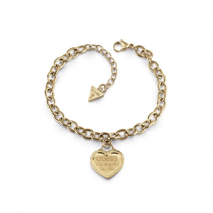 Guess Steel Gold Bracelet With Heart - Bei by Beidoun